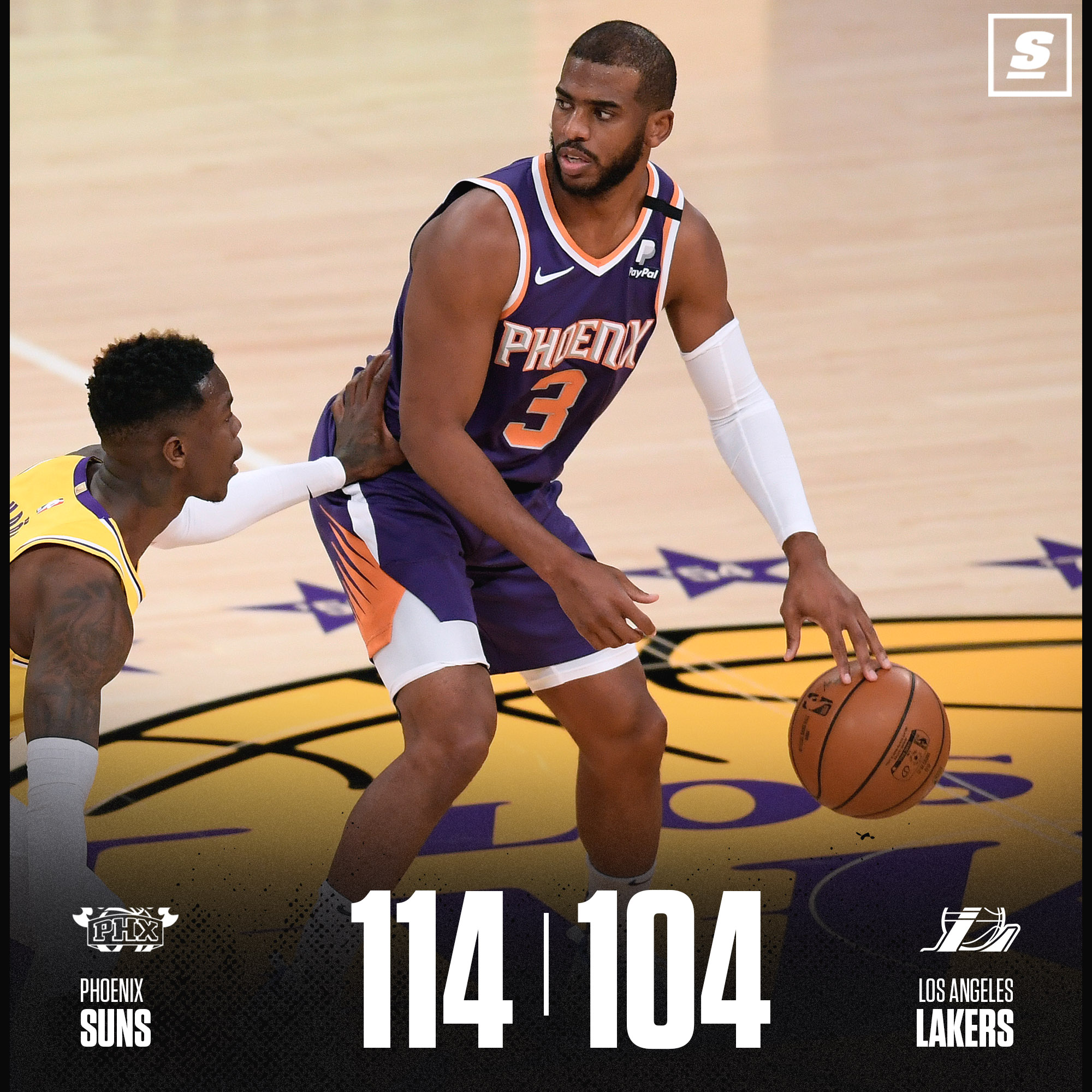 湖人险胜山东队，保罗带队取胜